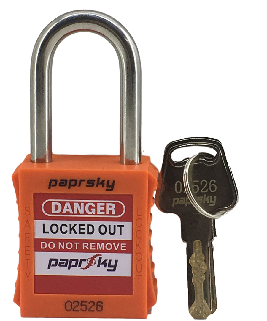 Lockout Safety Padlock Orange Color PS-LOTO-PPR-38